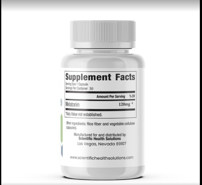 Scientific Health Solutions Melatonin 120mg - Image 3